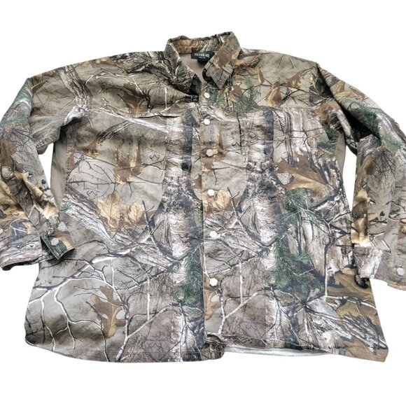 Red Head Shirt Mens 2XL Ripstop Camo Snap Up Hunting Long Sleeve Vented - Picture 1 of 7